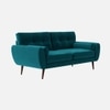 Faro Velvet 3 Seater Sofa in T Blue Colour