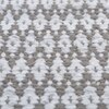 Jaipur Rugs Soft Houndstooth Wool Polyester Dhurrie Rug White 6x9 ft in Ashwood and Undyed White