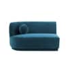 Izza Velvet 4 Seater Sofa in T Blue Colour