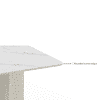 Rosen 6 Seater Ceramic Dining Table White And Cream Finish