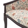 Florence Loveseat 2 Seater In Mahogany Finish With Calico Floral Retreat Fabric Colour