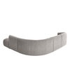 Zenliving Wood Left Aligned 3-Seater With Upholstery Non Storage Sofa In Grey Colour