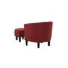 Pitts Accent Chair With Ottoman Red