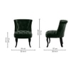 Grenier Fabric Slipper Chair in Bottle Green Color