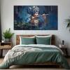 The Castle Decor Krishna Ji Wall Painting Wooden Framed 27x48 Inch (Style 19)