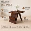 Mora Sheesham Wood End Table in Provincial Teak Finish by Woodsworth