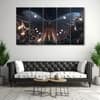 The Castle Decor Butterflies Art Wall Painting Wooden Framed Digital Painting 27x48 Inch