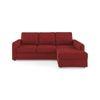 Apollo Compact Sofa (Colour : Salsa Red, Cushion : Hard, Back Type : Regular, Seating Capacity : Right Aligned 2 Seater + Right Aligned Chaise + Ottoman)
