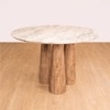 Hump Solid Wood Four Seater Dining Table in Brown Colour