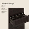 Bennis Engineered Wood Chest of 5 Drawers in Dark Walnut Finish