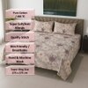 Pink Floral 400 TC Cotton Flat Super King Size Bedsheet With 2 Pilllow Covers From Threads