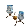 Devansh Metal Electric Wall Light in Gold Colour with Multi Shade Count of 2 Lights