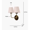 Devansh Metal Electric Wall Light in Gold Colour with Multo Shade Count of 2 Lights