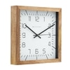 Tan Wooden Wall Clock with Unique Arabic Indices