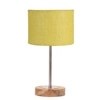 Devansh Yellow Jute Table Lamp With Natural Wood Base & Steel Pipe (7X17 Inches)-17