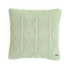Cable Moss Desert Sage Cotton Knitted Cushion Cover 16X16 Inches