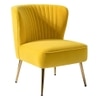 Beato Fabric Accent Chair in Yellow Colour