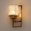 Eliante Modern Wall Lights Mild Steel & Glass Material Antique Gold & White Finish