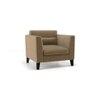 Lewis 1 Seater Fabric Sofa in Fawn Velvet Colour