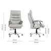 Fortuna Leatherette Executive Chair In Grey Colour
