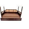 Aminos Solid Wood Non Storage Bed In Walnut Finish
