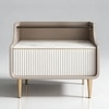Marbella Wood Side Table in Grey Colour