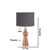 Devansh Grey Jute   Table Lamp With  Wood Natural Base (7X18.25 Inches)-17