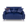 Meagan 2 Seater Leatherette Sole in Blue Colour