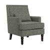 Lark Printed Human Canvas Fabric Lounge Chair in Green Colour