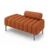 Doe Buck Luxury Boucle Accent Lounge Chair in Rust Colour with Black Metal Legs