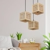 Lyon Beige Solid Wood Cluster Hanging Light