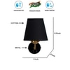 Devansh Metal Electric Wall Light in Black Colour with Black Shade Count of 1 Light