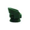 Aracell Swivel Solid Wood Round Chair in Green Colour