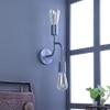 Flute Grey Metal Wall Light