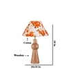 Devansh Multicolor Cotton Table Lamp With  Wood Natural Base (10X18 Inches)-39