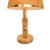ELARE Table Lamp with Wooden Base and Jute Shade Nordic Style Side Lamp