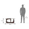 Noguchi Abstract Solid Wood Coffee Table In Dark Walnut Finish