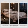 Stoa Paris Comforter Set Double Bed, 300TC Satin Double Bed Comforters in Champa Champagne
