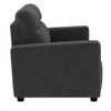 Alvaro Velvet 2 Seater Sofa Dark Grey Color