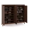 Webster 48 Pair Shoe Rack in Walnut Finish