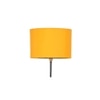 Kieran Yellow Fabric Floor Lamp with Black Iron Base
