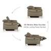 Splendor Three Seater Motorized Leather Recliner in Olive Green Colour