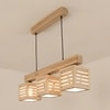 Lyon Beige Solid Wood Cluster Hanging Light