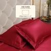Stoa Paris Satin Pillow Covers,  Premium Plain Pillow Cover Set of 2, 68L x 45W cms - Flirty Red