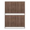 Alex 12 Pair Shoe Rack in Classic Walnut Finish