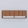 6 Doors Modular Wall Mounted Kitchen Cabinet With Organizer Shelf In Aisan Walnut Finish