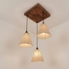 Terzo Brown Solid Wood Cluster Hanging Light