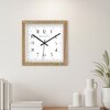 Arabic Numerals Square Wooden Wall Clock