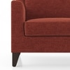 Abbey 1 Seater Fabric Sofa In Dark Coral Colour