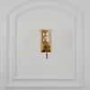 ELTHAM Amber Glass and Brass Metal Wall Light